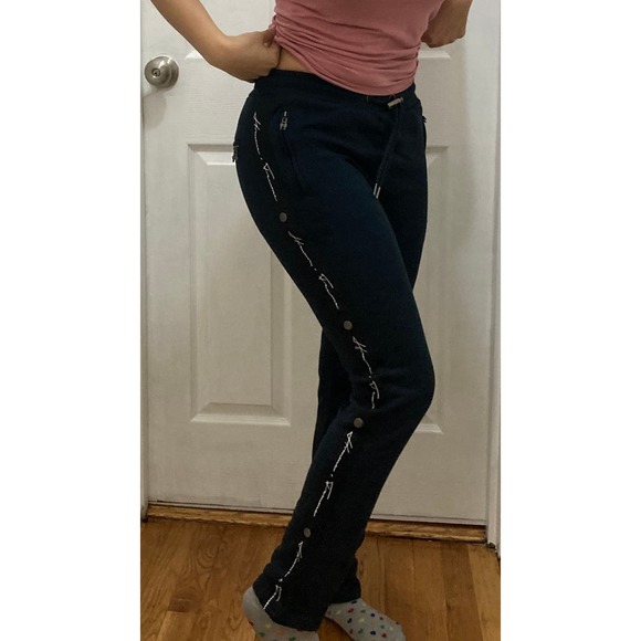 Homme + Femme Men's Slim Fit Track Jogger Sweatpants Joggers For Men Black White - Picture 9 of 13